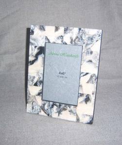 Antique <b>Wood</b> <b>Photo</b> <b>Frame</b> with Horn & Bone Inlay Metal Decorative Table Top Newly Launched <b>Frames</b> for Home Hotel Office - Product Image 3