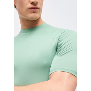 Men Athletic Swim <b>TShirt</b> Slim Fit Streetwear <b>Polyester</b> Spandex UV Block Quick Dry Breathable Rash Guard Surfing Beach Wear OEM - Product Image 5