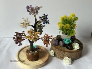 Feng Shui fait à la main sept Chakra arbre de vie Figurine Unique artisanat indien avec puces de cristal de guérison pour l'énergie et la décoration intérieure - Product Image 6