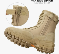 Bottes de travail tactiques pour hommes QUICK WAY INDUSTRIES, à lacets, légères, en cuir, style uniforme, confortables, durables, respirantes, pour l'extérieur