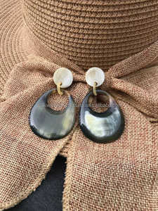 Pendientes de Cuerno de Buey de Moda de Lujo para Mujer, Juego de Pendientes de Cuerno Natural para Damas, Pendientes de Aro de Moda de Falak World Export - Product Image 3