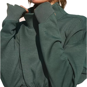 Sudaderas con capucha de punto ecológicas OEM, figuras de hombro caído de algodón y poliéster, características transpirables, ropa de calle informal para frente de invierno - Product Image 5