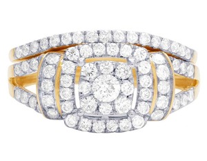 Moissanite Cluster Diamond Square Shape Wedding <b>Set</b> <b>Ring</b> With S925 <b>Sterling</b> <b>Silver</b> Stylish Anniversary Jewelry for Women - Product Image 3