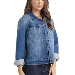 2025 nueva chaqueta vaquera de moda para mujer de longitud media Rave de manga larga ropa informal prendas de vestir exteriores chaqueta para Otoño e Invierno - Product Image 5