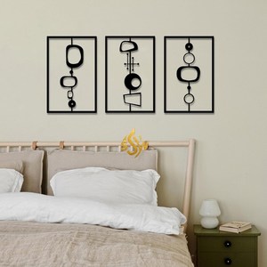 Fournisseur direct usine Art mural carré noir métal Art mural abstrait salon décoration tenture murale Art pour chambre intérieure - Product Image 5