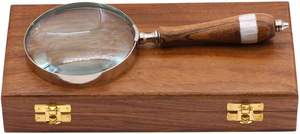 Lupa Moderna con Mango de Madera y Acabado Antiguo - Regalo para Hombre, Accesorio de Escritorio para Proteger la Vista - Product Image 5