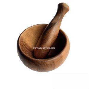 Pilon et mortier en bois pour écraser et moudre les épices et les sels, nouveau design, taille personnalisée, artisanal, aspect admirable - Product Image 3