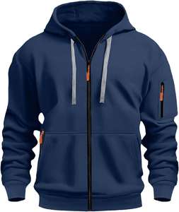 Sudaderas con Capucha para Hombre, Sudaderas con Cierre Completo, Forro Polar, Casuales, con Cordón, Manga Larga, Sudaderas Deportivas con Capucha, Corte Regular, Premium - Product Image 6