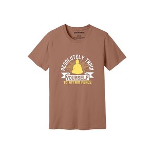 T-shirt 100% coton avec impression de thèmes de bouddha Style décontracté 12 options de couleur 160-180 Placement de conception personnalisable GSM lourd - Product Image 3