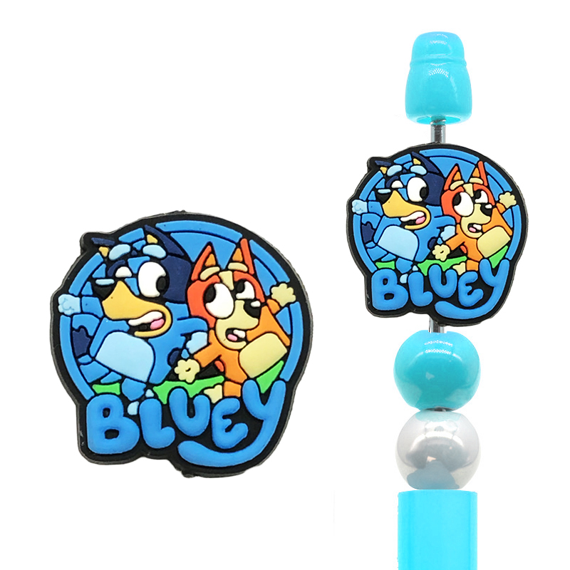 bluey focal beads