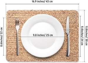 Sets de table en rotin naturel en jacinthe d'eau - Product Image 2