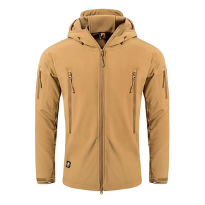 Chaqueta Softshell para hombre, diseño elegante, tela elástica, resistente a la intemperie, a prueba de viento, impermeable, transpirable, OEM, chaqueta Softshell para hombre - Product Image 3