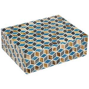 Joyero de resina artesanal indio con incrustaciones de hueso, estilo de amor náutico pulido para decoración del hogar de F S International - Product Image 3