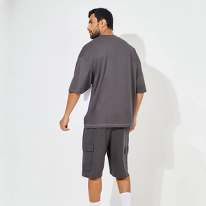 Ensemble sportif pour homme, ensemble de 2 pièces pour l'été, t-shirts à manches courtes et shorts, ensemble décontracté élégant pour l'été - Product Image 5
