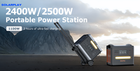 Batterie LFP grande capacité 2160Wh 2400W, charge rapide double canal 0,2s, onduleur 14 ports pour alimentation de secours extérieure et domestique