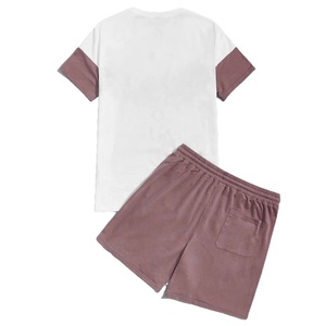 Logo personnalisé pour hommes vêtements d'été nouvelle mode shorts et chemises décontractés survêtement vêtements de rue deux pièces ensembles courts pour hommes portent des vêtements OEM - Product Image 2