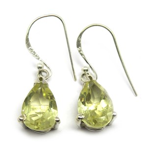 Pendientes de Plata de Ley 925 con Topacio Limón de Corte Ovalado, Estilo Bohemio, Joyería de Moda al por Mayor - Product Image 2