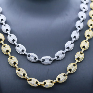 Elegante Collar de Plata de Ley 925 con Moissanita, Corte Brillante Redondo, Engaste de Puntas, Longitud Personalizable, Estilo Hip Hop de Lujo - Product Image 2