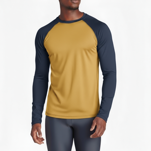 เสื้อกันผื่นแบบสั่งทำพร้อมลำตัวดูดซับความชื้นและตะเข็บแขนเสริมที่ออกแบบมาสำหรับชุดออกกำลังกายและชุดออกกำลังกาย - Product Image 5