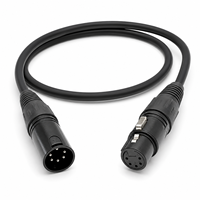 Câble DMX 5 broches pour éclairage de scène, câble de signalisation robuste pour connecteurs DMX512, faisceau de câbles pour contrôleurs de têtes mobiles