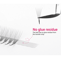 Extensiones de Pestañas de Mega Volumen de Alta Calidad 0.03, Abanicos Premontados Termoadhesivos de Fibra PBT Coreana CC/CD, Novedad en Oferta