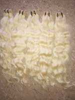 Cheveux vierges Remy indiens, tissage de cheveux humains blond vif, cuticules alignées, modèle 31, 100 % cheveux humains, 100 g, double trame, emballage