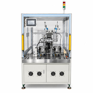 Machine à bobiner à double station de type broche, moteur CC sans balais, servomoteur, PLC, fil de 0,3-1,2 mm, 850 tr/min, coupe automatique - Product Image 1