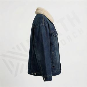 Veste en jean décontractée pour femmes, manches longues, respirante, chaude, élégante, rembourrage en coton, design d'automne, veste en jean, vêtements d'extérieur, couleur personnalisée - Product Image 3
