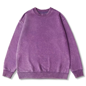 Sweat-shirts oversize en coton 100% écologique pour femmes et hommes, lavés, solides, chauds pour l'hiver, tendance vintage - Product Image 5