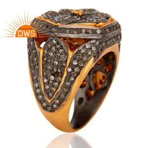 Vente chaude en argent Sterling diamant naturel et rubis pierre précieuse déclaration bague bijoux personnalisés pour les femmes cadeau pour elle - Product Image 3