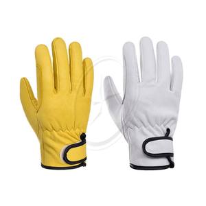 1 par de guantes de cuero genuino para montar al aire libre, artesanía antideslizante para carpintería, soldadura, jardinería de Pakistán - Product Image 1