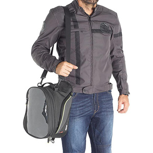 Pour GIVI EA143 Sacoche de réservoir universelle extensible pour moto avec fixation TANKLOCK 21>27 LT en aluminium, état d'occasion - Product Image 2