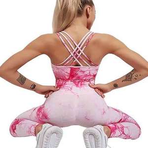 Leggings de yoga et soutien-gorge de sport à séchage rapide, ensembles pour femmes, respirants, OEM, étiquette privée, vêtements de sport personnalisés en 2 pièces - Product Image 5