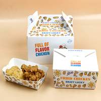 Boîtes à emporter personnalisées de qualité alimentaire pour frites, popcorn, poulet grillé et ailes de poulet frites