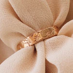 Unique Design Texture Band Solid 925 Sterling Silver Gold Plated Fashion Jewelry Women <b>Girl</b> Wedding Engagement <b>Ring</b> Wholesale - Product Image 4
