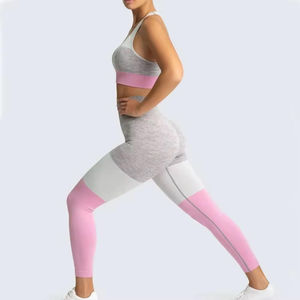 Gym Fitness Set Sports Wear Gym Yoga Bra Leggings <b>Jacket</b> Quick Dry Fitness 2 Pieces Yoga Set For Training Wear Sports - Product Image 3