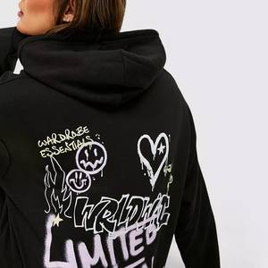 Pull-over en coton personnalisé sweat-shirt à capuche Streetwear logo graphique imprimé pour hommes femmes pour l'hiver OEM ODM pour les marques de mode - Product Image 5