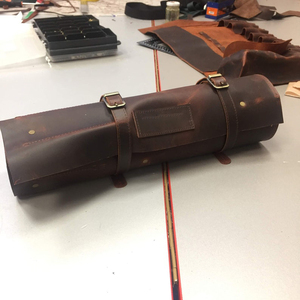 Hecho a mano de cuero genuino Durable OEM Chef Knife Roll Bag para juego de cuchillos - Product Image 3