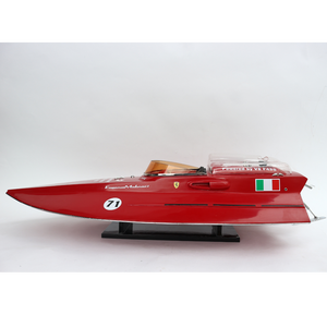 FERRARII F430, modelo de exhibición de lancha de madera, pintado náutico clásico hecho a mano para decoración del hogar - Product Image 2
