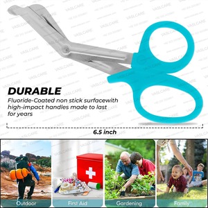 Vaslcare Tijeras Médicas de Emergencia, Herramienta Manual de Rescate Paramédico, Cuchillas de Acero Inoxidable, Mango de ABS, Azul Cielo - Product Image 2