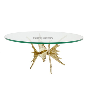 Table basse en aluminium de style moderne fait à la main en laiton fini antique nouveau décor de bureau à domicile accessoire de meubles en métal - Product Image 5