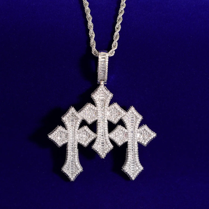 3 Inch Round Cut Moissanite Diamond 925 Silver Pendant <b>Necklace</b> Iced Out Hip Hop Jewelry <b>for</b> Men <b>Women</b> <b>for</b> Parties - Product Image 4