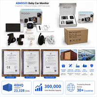 ABM950S Moniteur de voiture sans fil 5 pouces pour bébé, système de caméra de siège arrière HD 720P avec vision nocturne pour la sécurité de conduite, objectif fixe