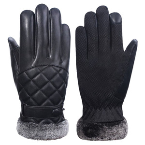 Premium Sheepskin Warm Touch Screen Compatible Eco-Friendly <b>Thermal</b> <b>Gloves</b> for Travel Winter <b>Men</b> Women Club Style - Product Image 1