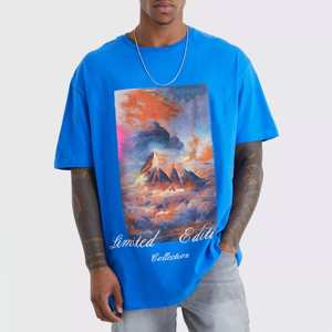 T-shirts en coton pour hommes, impression sérigraphique, logo personnalisé imprimé, solide, de haute qualité, séchage rapide, respirant, coupe ample, impression sérigraphique - Product Image 2