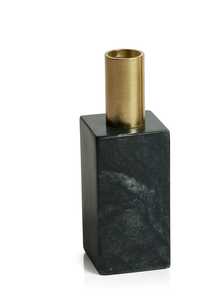 Juego de portavelas de mármol blanco y negro natural con tapa de latón, candelabros decorativos minimalistas modernos para uso de regalo de boda en el hogar - Product Image 5