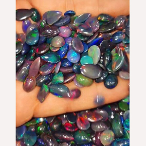2117 pièces d'opale noire éthiopienne naturelle 10mm -19mm ovale poire Cabochon 3295 Cts Lot Iroc ventes qualité opale gemme cabine US $2108 - Product Image 2