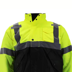 Cheap Hi Vis Reflective Safety Work Jacket Chaqueta de seguridad de invierno Impresión personalizada 3M Reflective Construction Safety Jackets - Product Image 5
