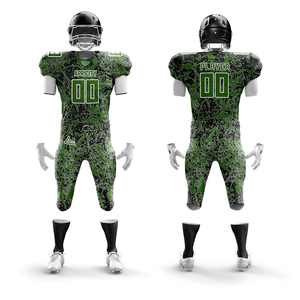 Uniformes de football américain à impression numérique de haute qualité adultes logo brodé personnalisé à manches courtes grande taille 100% polyester - Product Image 3