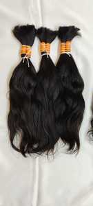 Paquetes de cabello Remy recto rizado indio crudo sin procesar, cutícula alineada, estilo de onda profunda suelta humana Natural DE LA India - Product Image 5